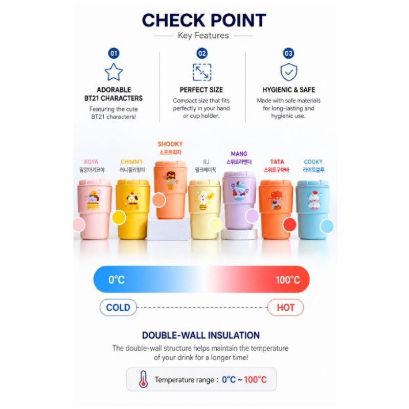 BT21 minini Sweety KOYA Insulated Tumbler 300ml – Hot & Cold Character Bottle