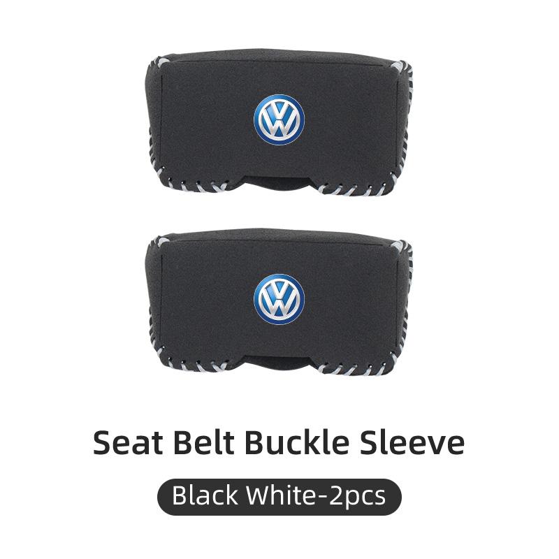 Car Suede Safety Belt Buckle Protector Cover Interior Accessories For VW Scirocco Jetta Beetle Passat Polo Tiguan Sharan Touran H22