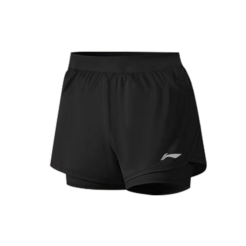 Li-Ning Quick-Dry Yoga Running Training Shorts Women Shorts YKSU100-1