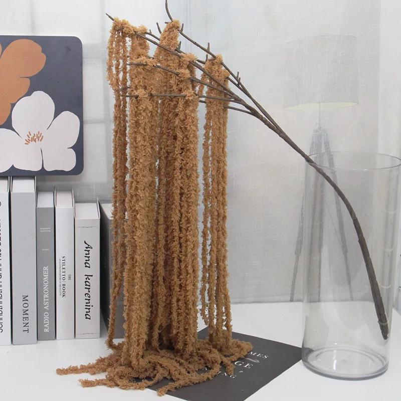 DIY Dried Flowers Hanging Amaranthus for Wedding Arch Bridal Bouquets Decor Eternal Lovers Tears Nordic Shop Windows Display