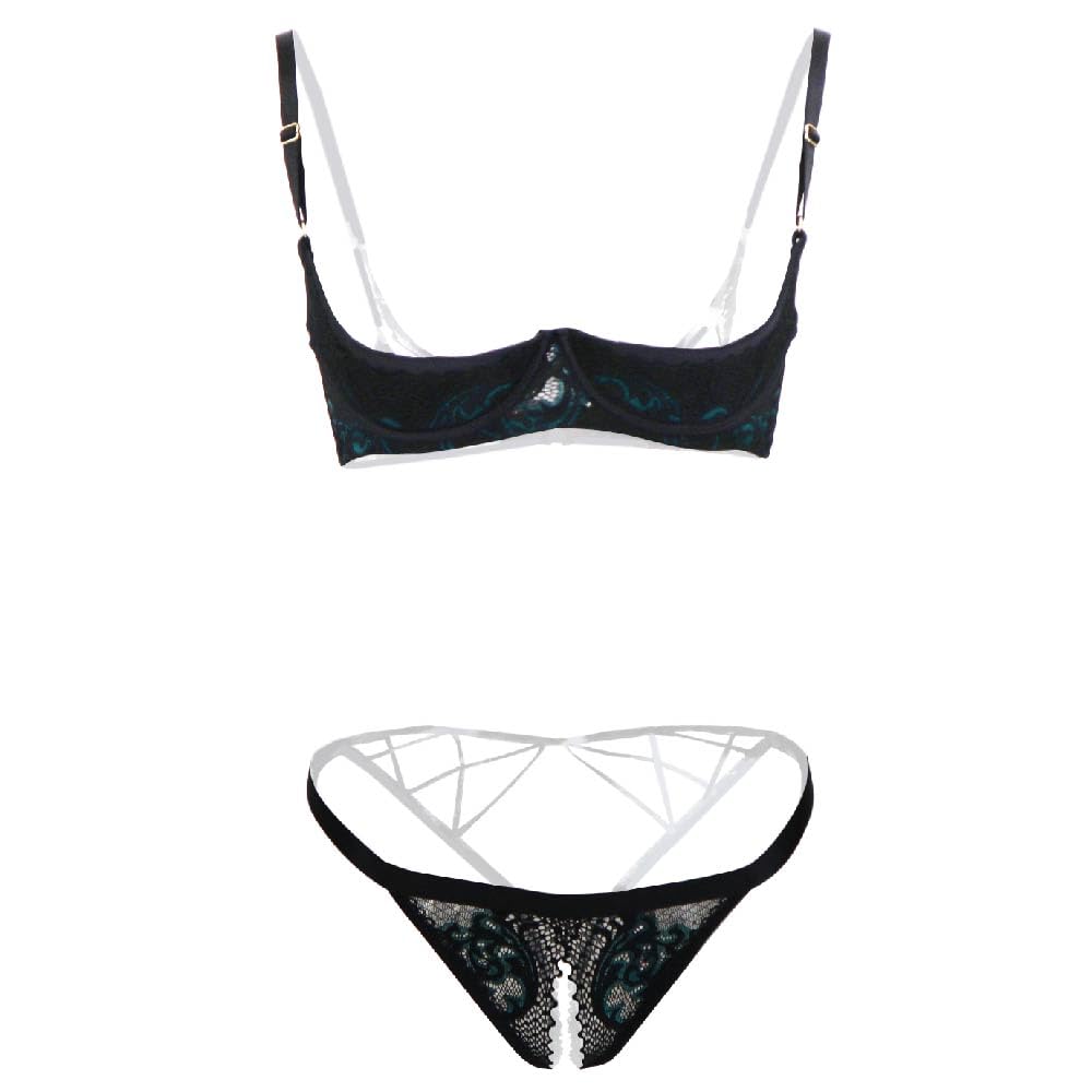 

Черное Предзнаменование Сексуальное Белье Открытая Чашка и Без чашечек Перфорированное Белье Черное с Зеленым Размер Набор, Бюстгальтер, (FQ2836 - Узор, L) bs111-l-FQ2836-bk-gr