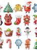 Santa Claus Christmas Decoration Balloons with Sticks and Small Gift Headbands for Kindergarten and Mall Scenes