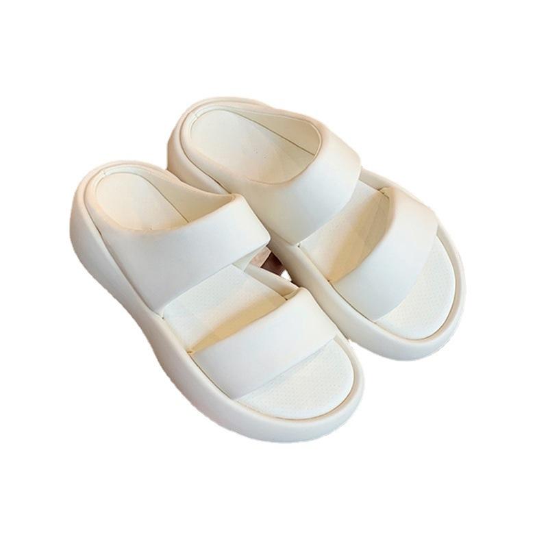 Fashion Shoes Woman 2025 Low Slipper Slides Fabric Hoof Heels Rome PU Rubber Shoes Low Ladies' Slippers Slides Hoof Heels Rome PU Fabric