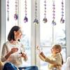 Glass Sunlight Pendant Set, 10 Piece Faceted Accent for Window Display, Party Styling and Home Room Display Use