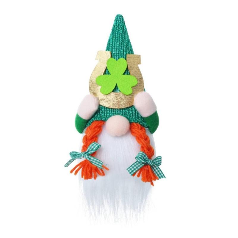 Patricks Day Decoration,Patricks Day Plush Gnomes Handmade Tomte Patricks Day Decorations for Home Office Table Ornament