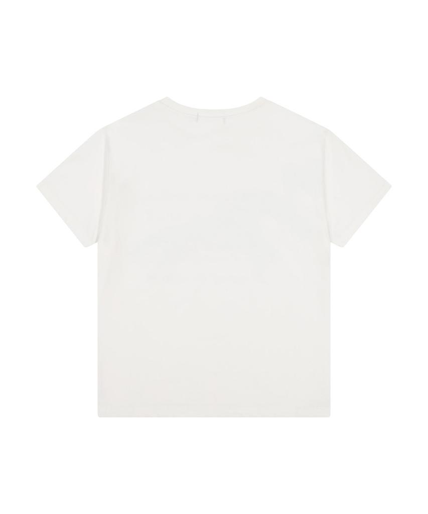 DAUSPICE (Duc) Ga Semi-Crop Short-Sleeve T-Shirt White
