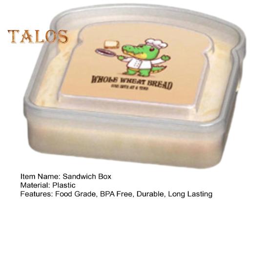 Przezroczyste pudełko na chleb Food Grade, niezawierające BPA, lekkie, przenośne pudełko na kanapki wielokrotnego użytku
