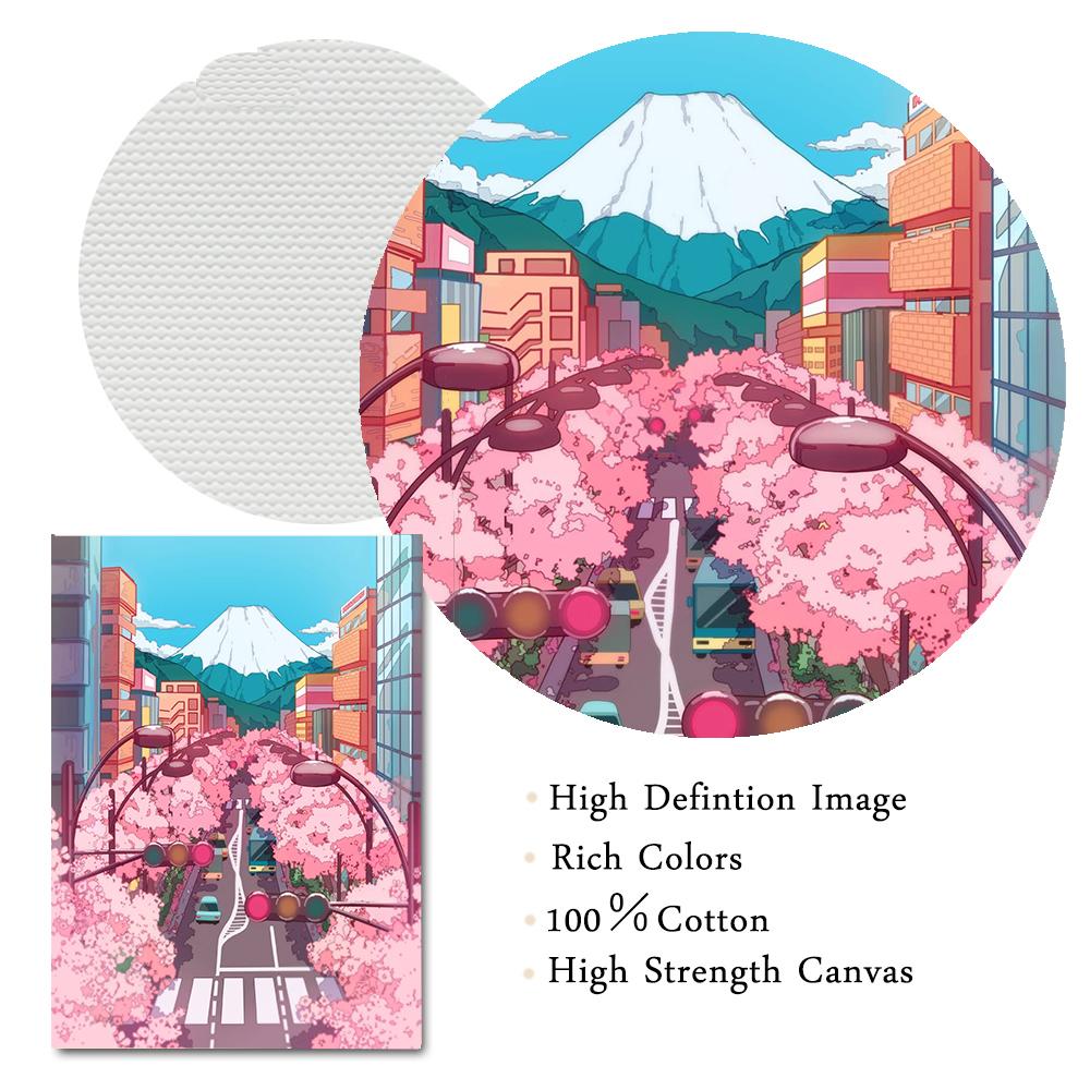 Japanese Sakura Canvas Painting Posters Landscape Animal Cats Wall Art Prints Travel Pictures for  Living Room Home Decoration