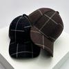 Baseball Cloth Woolen Color Contrast Use Multi Women  Men Her Him For Fresh Winter Autumn Fall Caps Cotton Fashion Casual British Style Check Warm