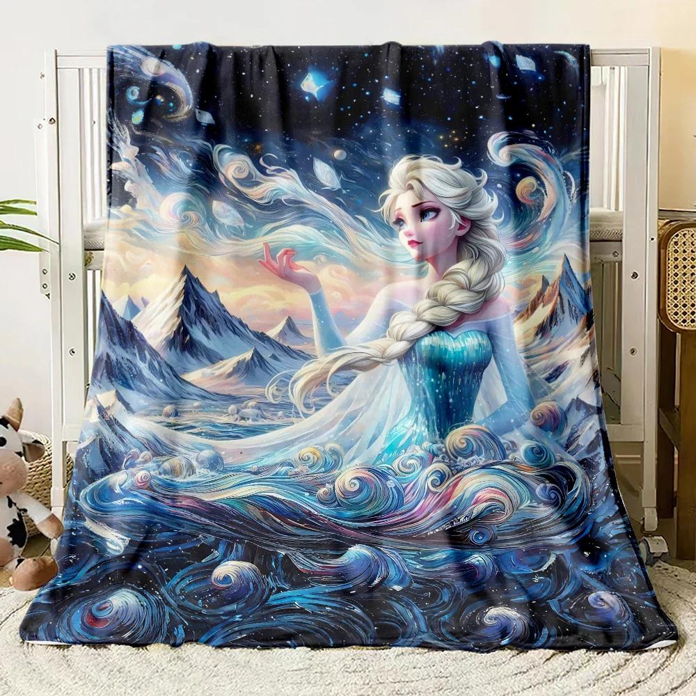 Cartoon Frozen soft Blankets blankets fluffy flannel thin Blanket Picnic Sofa Family Bedroom Children's Room custom blanket