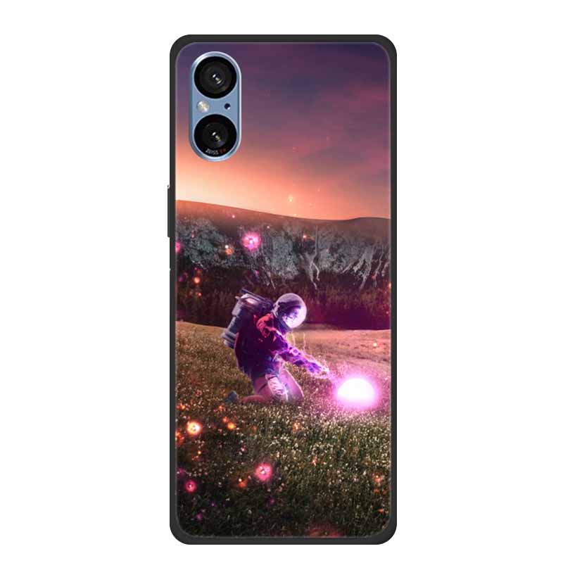 Coole Silikonhülle für Sony Xperia 5 V Hülle Gedruckte Mode Weiche Rückseite für Sony Xperia 5V Hülle Schutzhülle Gedruckte Schalen