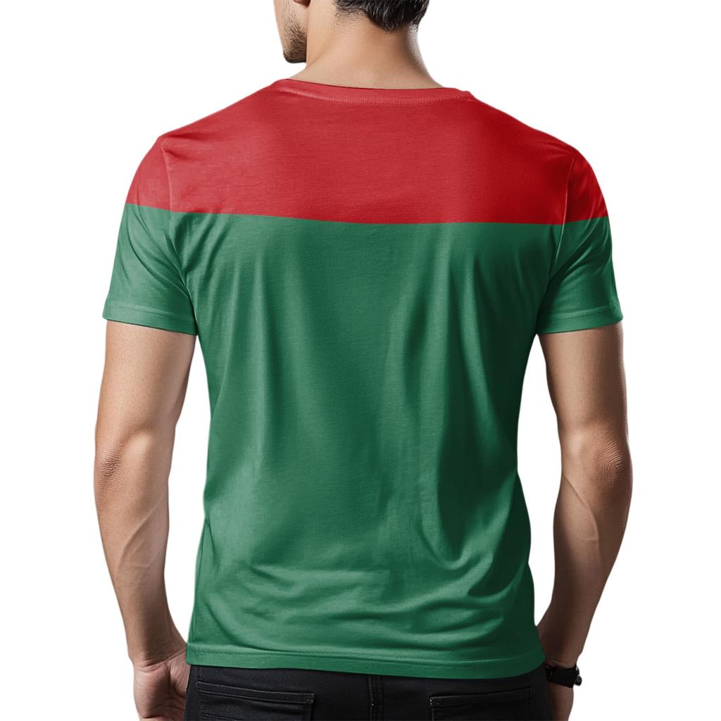 Men's Fashion Printed V-Neck Short Sleeve T-Shirt