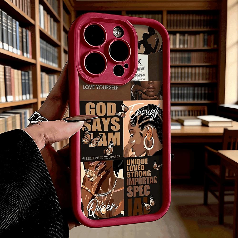 Black Queen Affirmation Collage Soft Shockproof Case For Xiaomi Redmi Note 15 14 13 12 11 Pro Anti-Fall Protective Back Cover Redmi 8