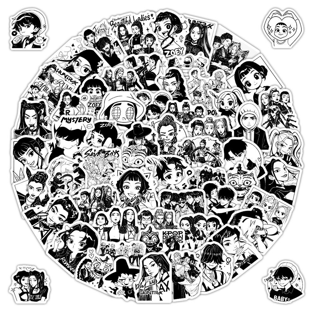 Hunter Girl Kpop Collectors Edition Water Bottle Stickers With Vibrant Printed Art For Teens
