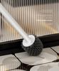 Wall-Mounted Bathroom Toilet Brush Set with Long Handle and Base - New Model for Efficient Cleaning