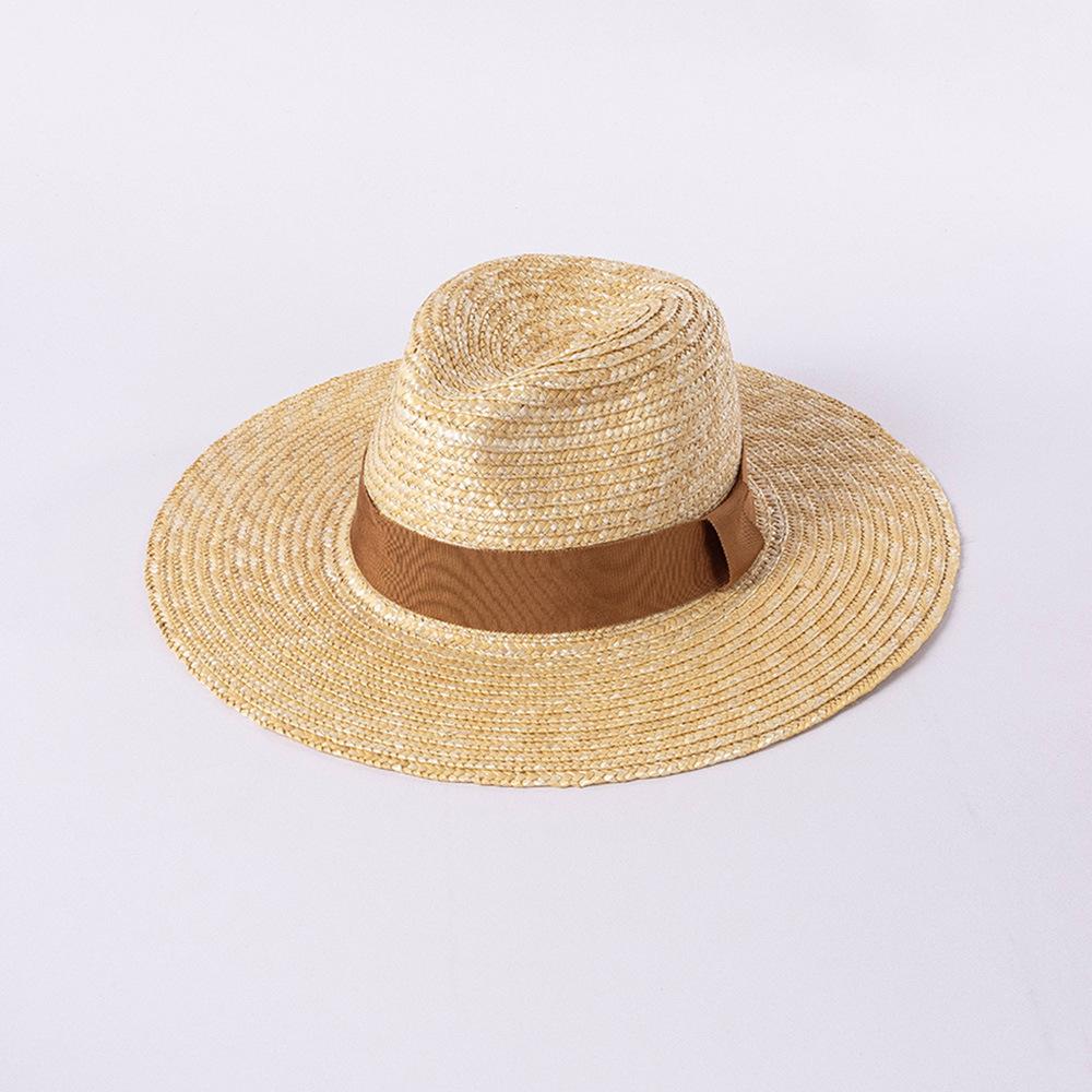 Spring and summer new fashion casual multi-color webbing big eaves straw grass jazz hat outdoor beach shade Internet celebrity straw hat
