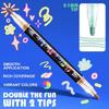 Outline Pen Set, 12Pcs Metallic Outline Marker Pens Gifts Card Writing Double Line Outline Pens Metallic Paint Markers
