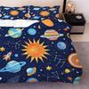 Comforter 3D Cartoon Bedding Set Cosmic Planet With 1-2 Twin Queen Size For Kids Birthday Gifts