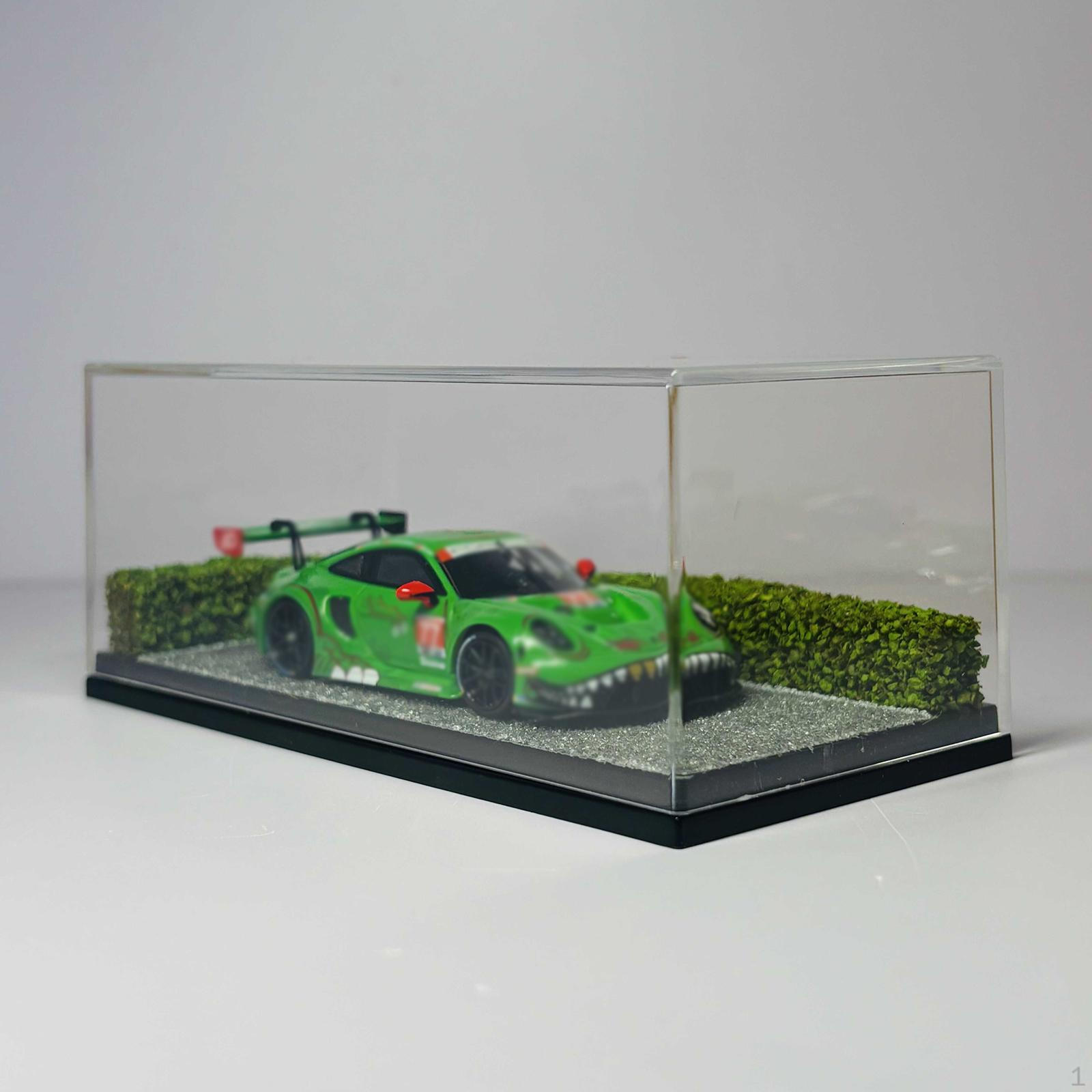 1/64 Model Car Display Case,Showcase Scenic Diorama Decorative Sturdy Dustproof Toy Storage