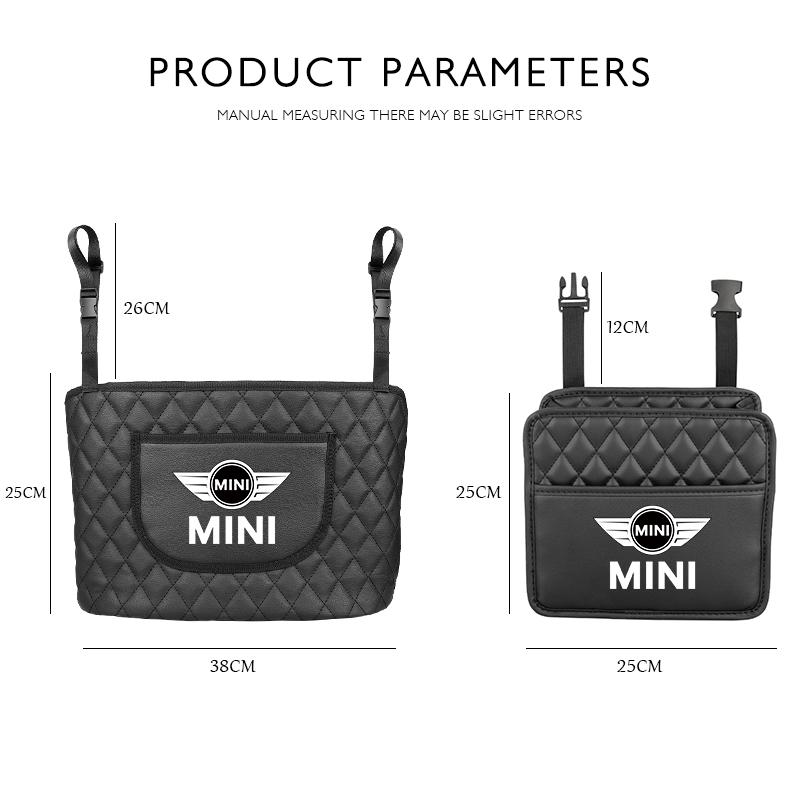 Leather Car Seat Storage Bag Garbage Box Hanging Case Organizing Tools For Mini Cooper One JCW F54 F55 F56 F57 F60 R50 R52 R55