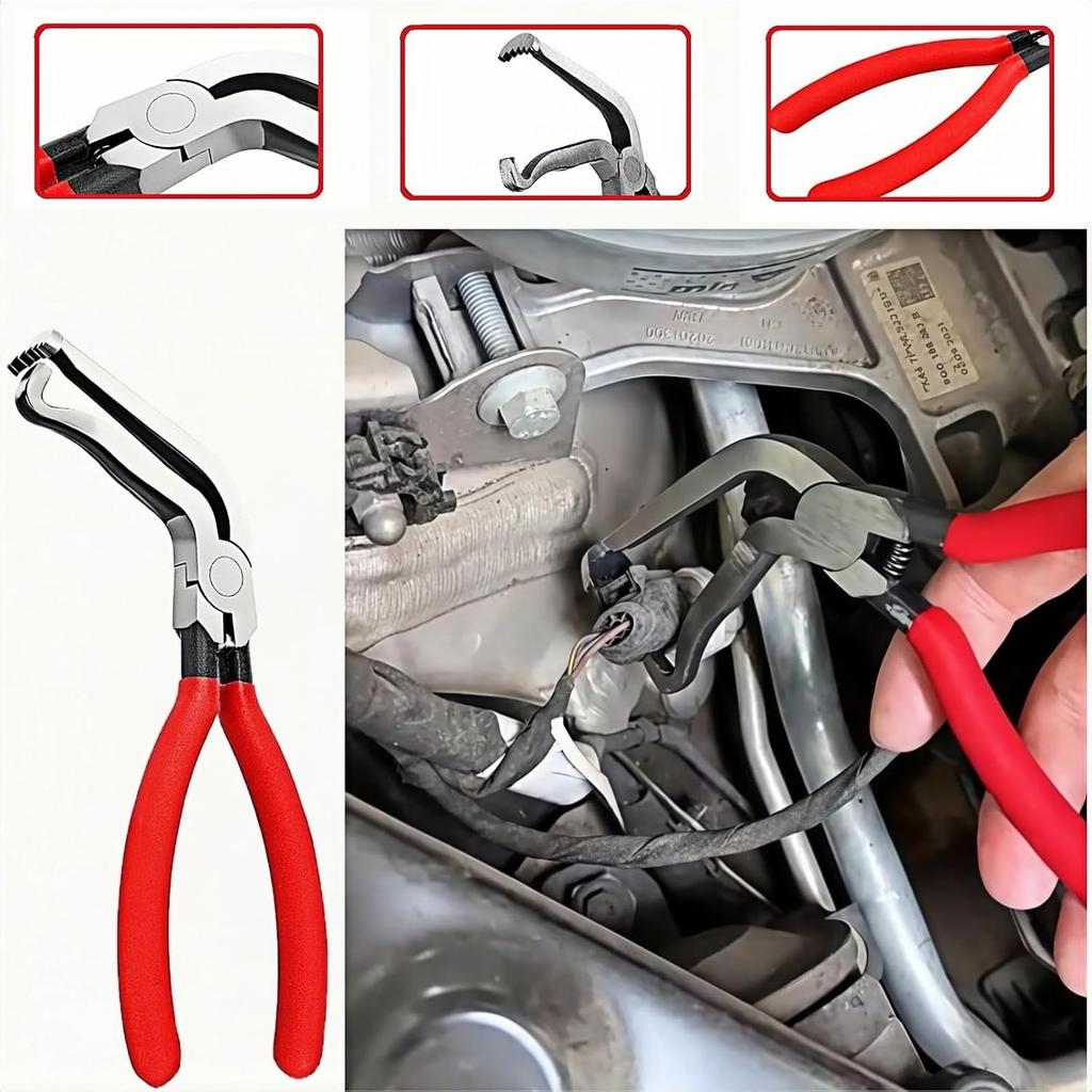 6PCS Automotive Electrical Disconnect Pliers Set, Depinning Tool for Terminal & Hose Clip Removal, Rust-Resistant Ergonomic Car