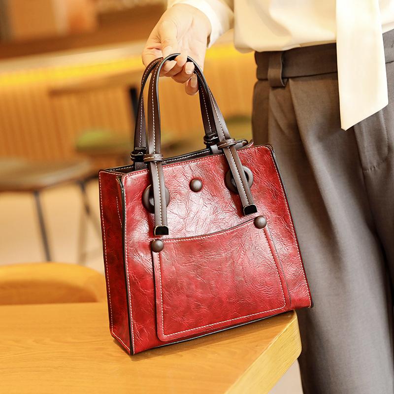 Women's Retro Simple Large-capacity Tote Bag Popular New Shoulder Bag Urban Ladies All-match Handbag