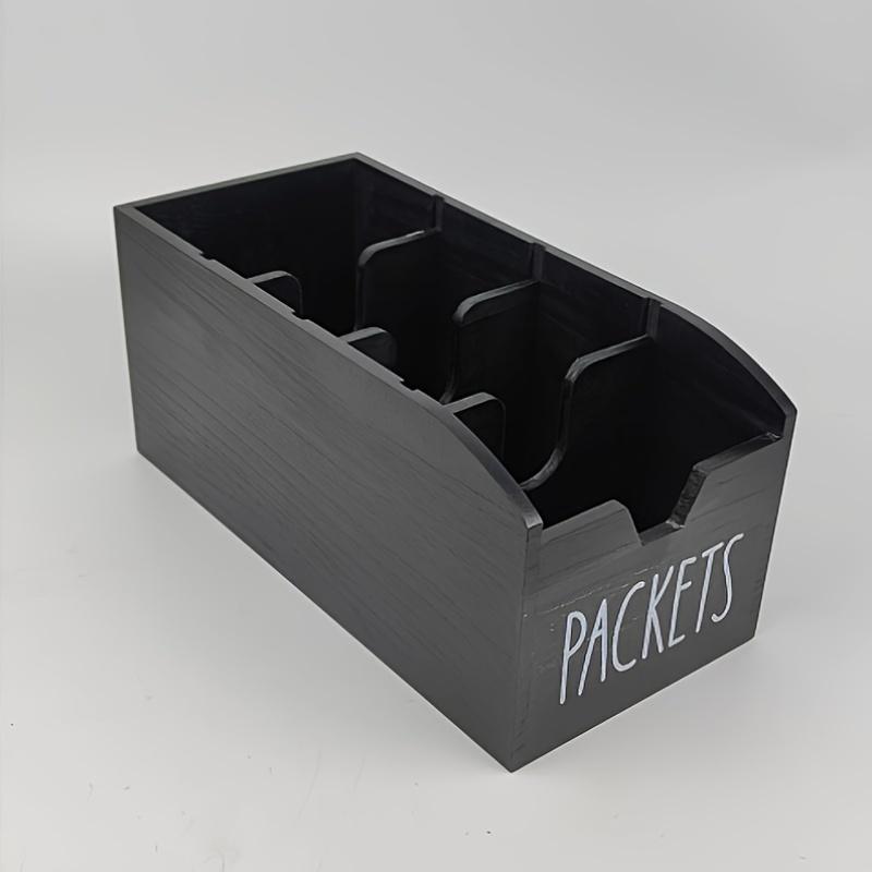 

Винтажный деревянный ящик для хранения со смотровым окном, многофункциональный кухонный органайзер для специй и закусок, ящик для хранения специй, корзины чёрный