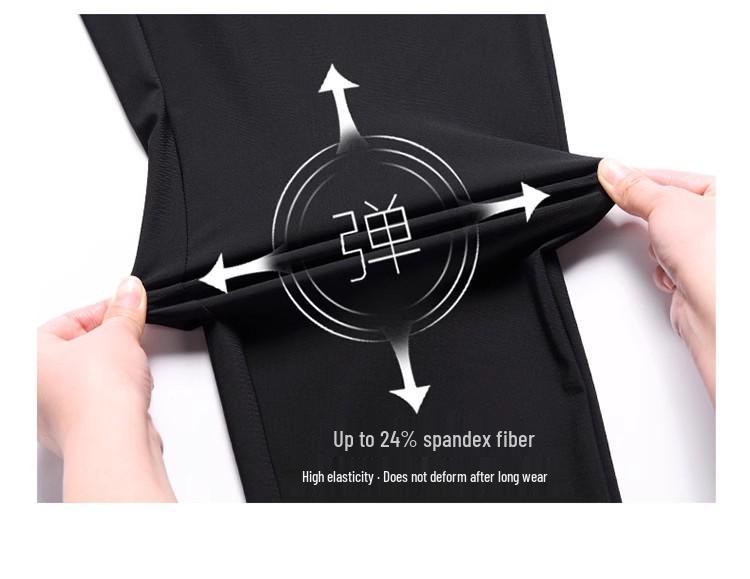 Men's Quick-Dry Nylon Ice Silk Joggers, Zipper, Elastic, Plus Size, Korean Style, Summer Sports Pants