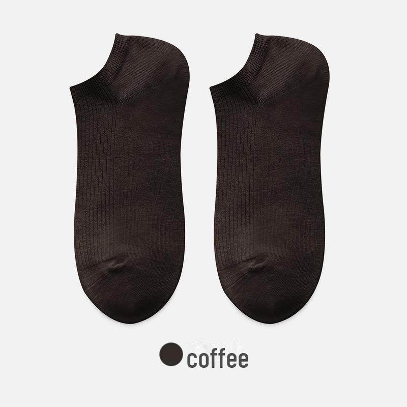 

Мужские носки-лодочки Right Angle Cotton Boat Socks - гребенной хлопок, осень/зима, дезодорант, невидимый дизайн Size 39-44 кофейный