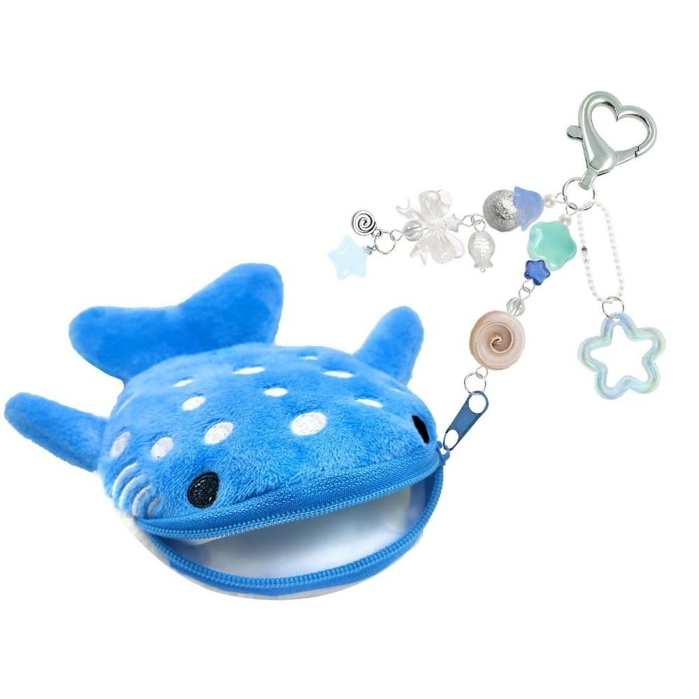 New Zipper Whale Shark Coin Purse Large Capacity Lightweight Zipper Pouch Backpack Accessories Plush Coin Purse
