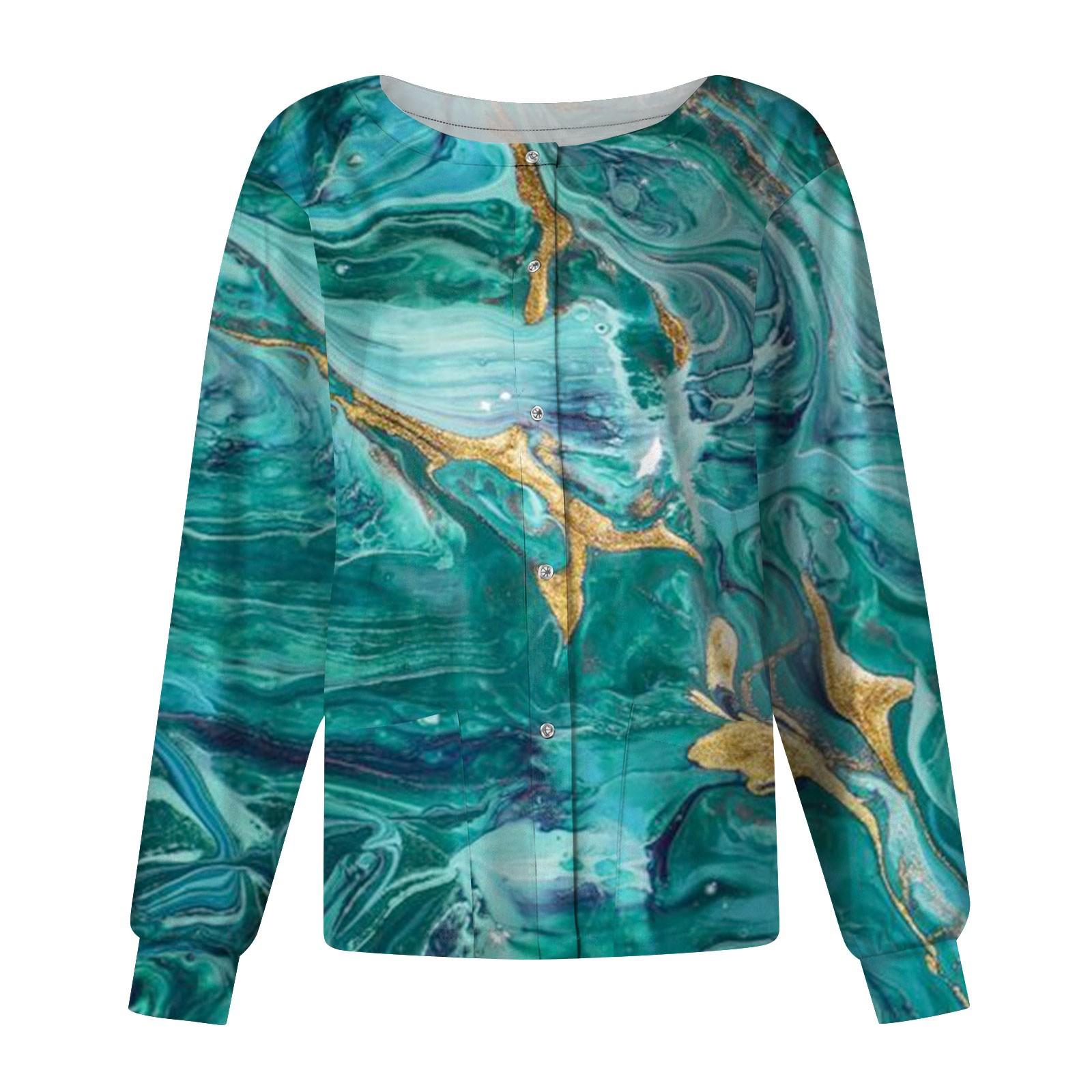 

Женский однобортный защитный комбинезон с длинным рукавом и карманом, рабочий воротник-стойка, кардиган, куртка, топ XXXXL синий