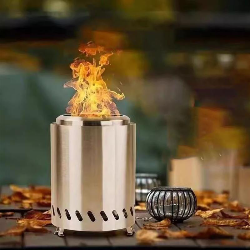 Long Lasting Tabletop Fire Stove Stainless Steel Fire Pit for Enhancing Outdoor Camping and Picnics Experience Smokeless