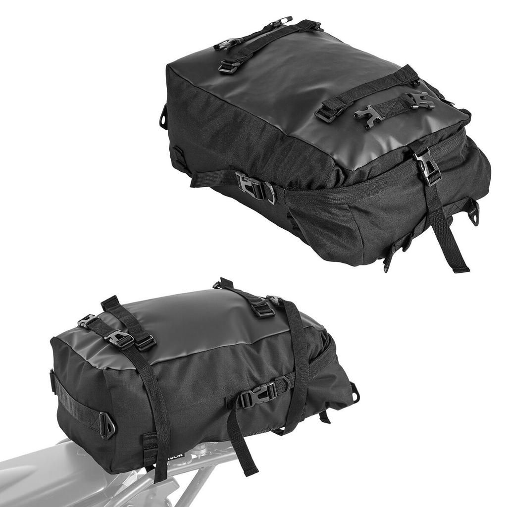 Motorcycle Tail Bag, 30 L Motorcycle Rear Seat Bag with Waterproof Rain Cover, Outdoor Sports Motorbike Luggage Storage Trunk Rack Backpack with