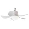 LED Mini Ceiling Fan E27 Base 3 Colors Dimmable Light Bulb Fan with Socket 17.7 Inch Small Ceiling Fan Light for Kitchen Bedroom