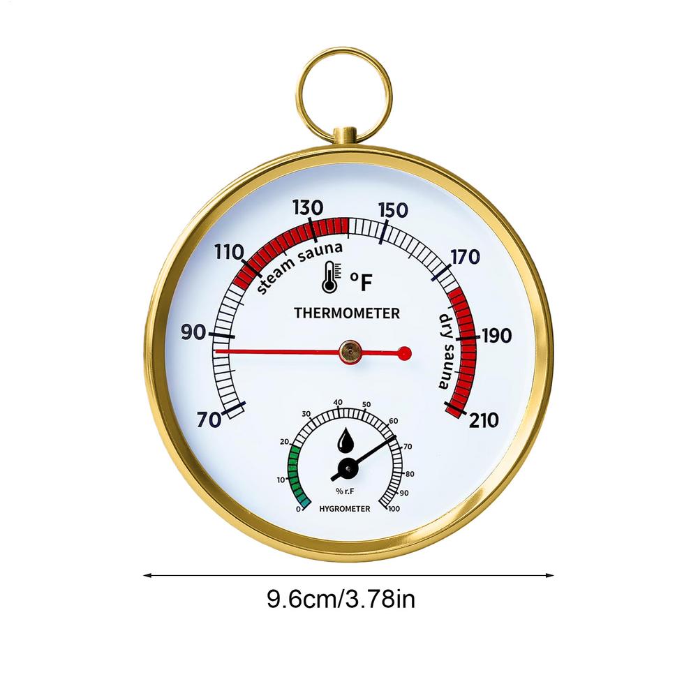 

Precise Sauna Temperature & Humidity Gauge Heat-Resistant Easy Read Hygrometer Steam Room Use for Home Spa, Family Adults