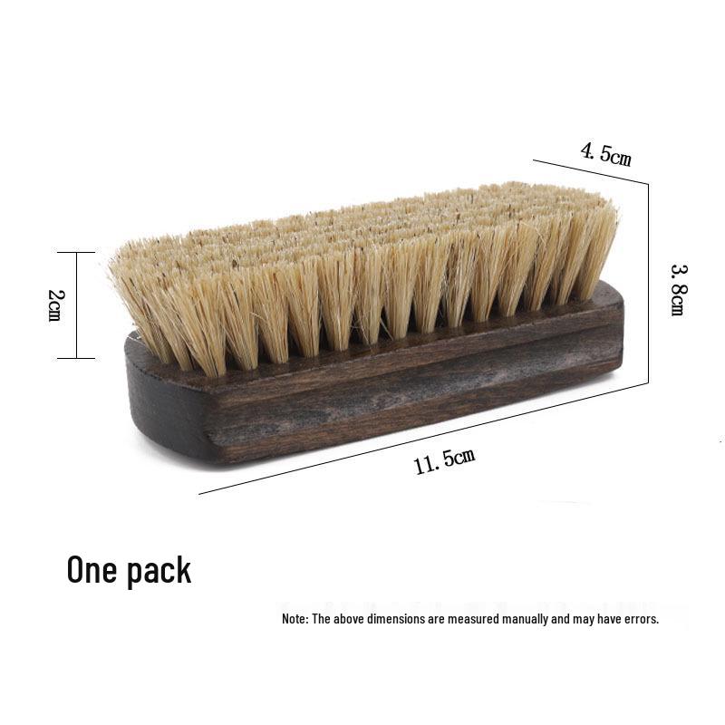 Beech Wood Horsehair Shoe Brush for Leather and Suede - Available in Large and Small Sizes