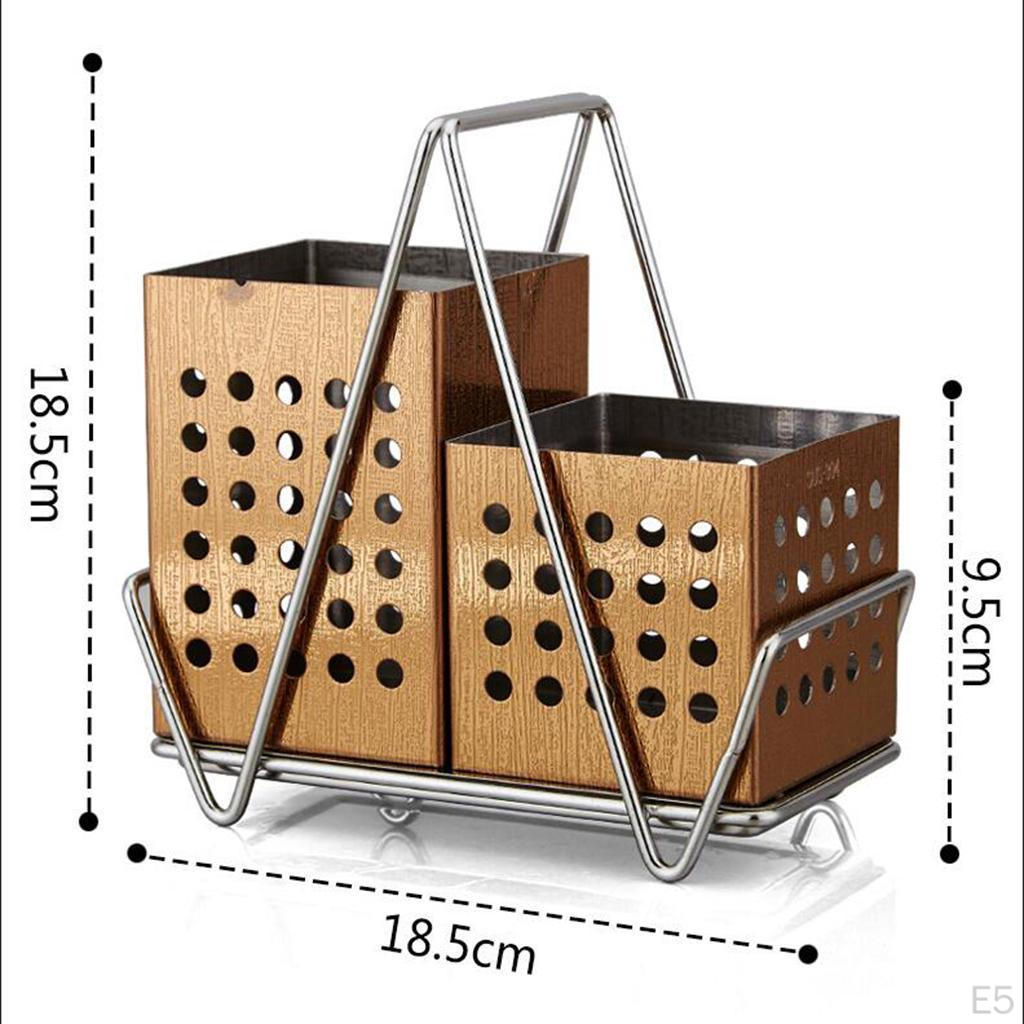 1pc Stainless Steel Cutlery Holder Drainer Storage Chopsticks Organizer Rack