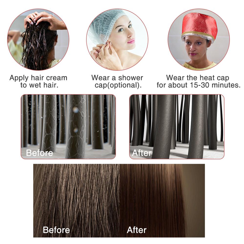 Thermal Treatment Hair Cap Heating Electric Hair Cap Nourishing Hair Mask Baking Oil Cap Hair Dryer Heat Hat Hair Care SPA Hair