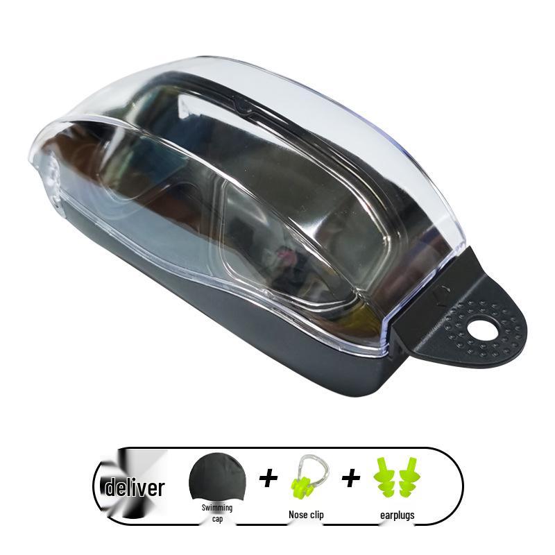 Dospělé protimlživé plavecké brýle s vysokým rozlišením a velkým rámečkem a potápěčská maska