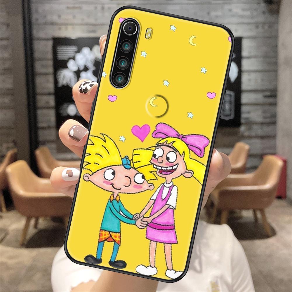 Cartoon Hey Arnold Phone Case For Xiaomi Redmi Note 7 8 9 10 7A 8T 9A 9T 9S 10S Pro black luxury funda soft cover tpu Etui