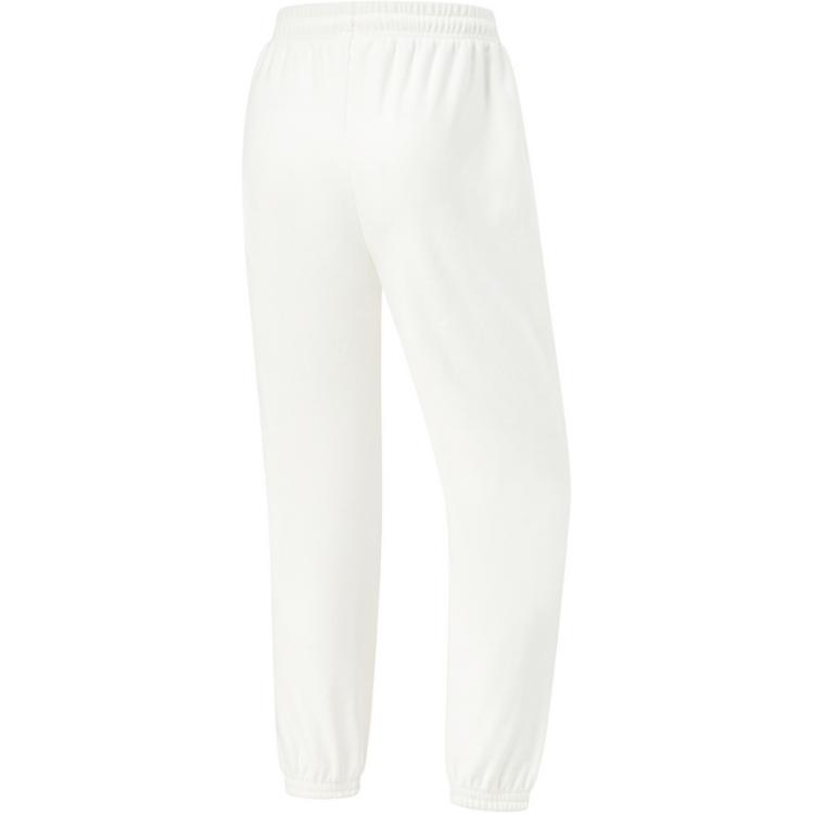 Li Ning Fitness Series Solid Color Mid Waist Drawstring Comfortable Breathable Fleece Warm Loose Cuffed Knitted Sports Pants Women Pants AKLTA38-2