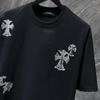 8937 CHROME HEARTS 2026 Summer New High Quality Cotton Round Neck Loose Large Size Men's and Women's T-shirt Couple T-shirt