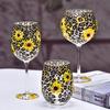Vintage Amber Red Wine Glass Leopard Print Handmade Creative Crystal Goblet Art Apple Cup Whiskey Glass Cup Fine Wine Glasses