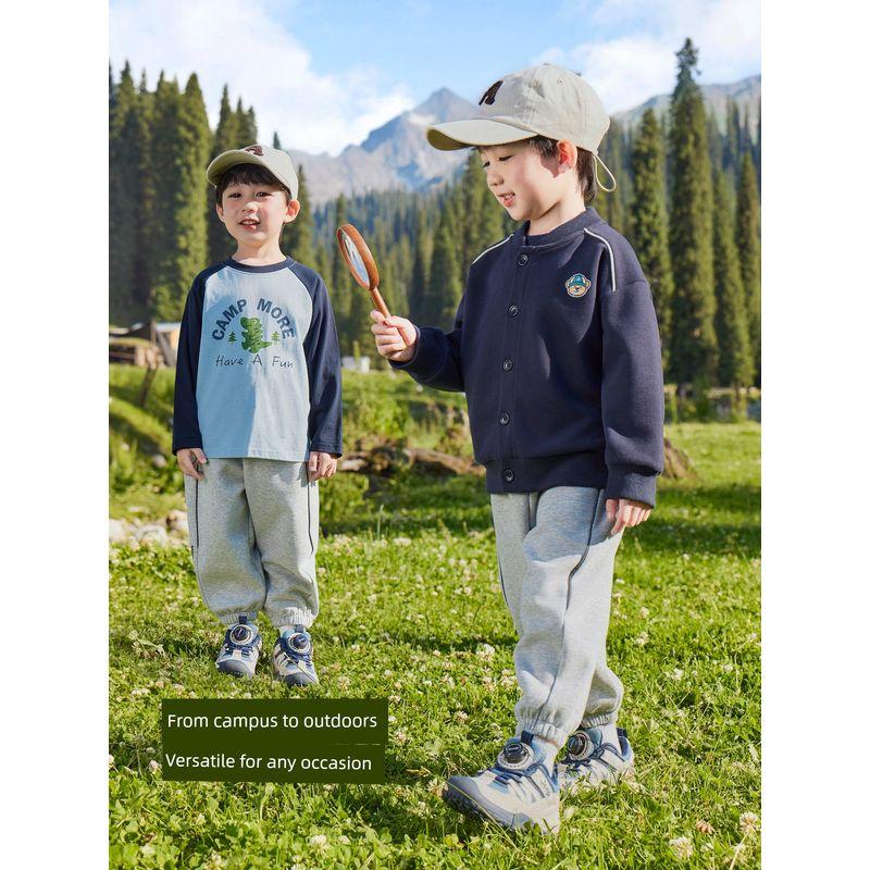 Right European Style Boys' Outdoor Long Pants Casual Knit Sports Pants Spring and Autumn New Children's Clothing Toddler Sweatpants Trendy