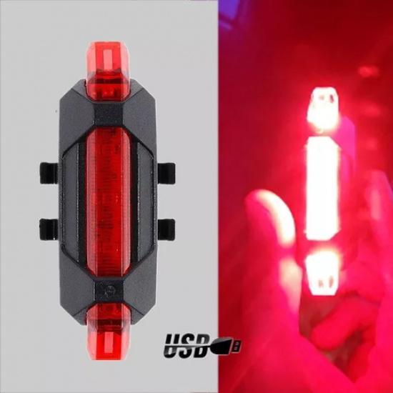 2 Set USB Rechargeable LED Bicycle Headlight Bike Front Rear Lamp Cycling Light 2PACK