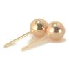 K18PG pink gold round ball earrings 5mm ball earrings K18 18k gold 1 pair for both ears Made in Japan Nickel free yokomountain (fitted catch)