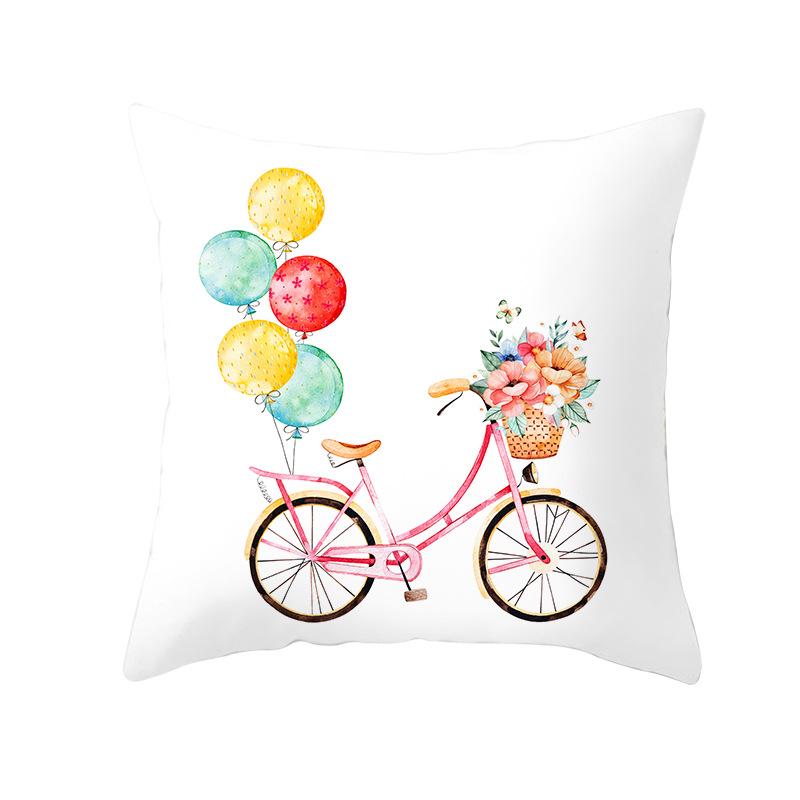 Pink Series Valentine's Day Peach Skin Pillowcase Home Sofa Cushion Cover Square Pillowcase