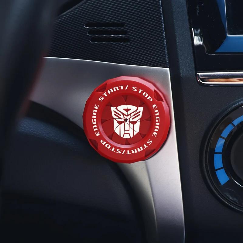 Kryt tlačítka start/stop jedním klíčem do auta Samolepka na výzdobu interiéru auta Ochranný kryt spínače zapalování motoru Startovací kroužek motocyklu