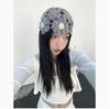 Fashion Handwoven Hollow Baotou Hat Women'S Crochet Ethnic Style Tassel Ear Protector Strap Sleeve Knitted Hat