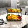 Metal Fruit Basket Bowl Detachable Vegetable Holder Organizer Vegetable Bread Basket  Countertop
